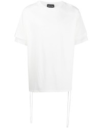 T-shirt à col rond blanc Andrea Ya'aqov