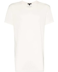 T-shirt à col rond blanc Ann Demeulemeester