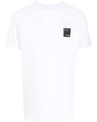 T-shirt à col rond blanc Armani Exchange