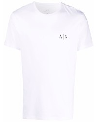 T-shirt à col rond blanc Armani Exchange