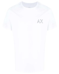 T-shirt à col rond blanc Armani Exchange