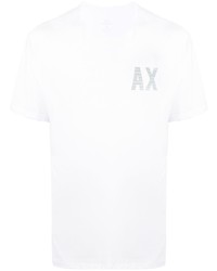 T-shirt à col rond blanc Armani Exchange