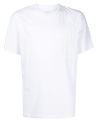 T-shirt à col rond blanc Armani Exchange