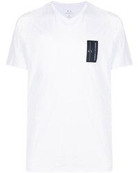 T-shirt à col rond blanc Armani Exchange