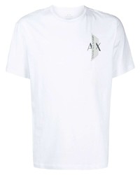 T-shirt à col rond blanc Armani Exchange