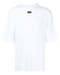 T-shirt à col rond blanc Armani Exchange