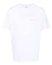 T-shirt à col rond blanc Armani Exchange