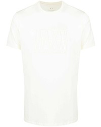 T-shirt à col rond blanc Armani Exchange