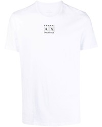 T-shirt à col rond blanc Armani Exchange