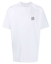 T-shirt à col rond blanc Armani Exchange