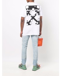 T-shirt à col rond blanc Off-White