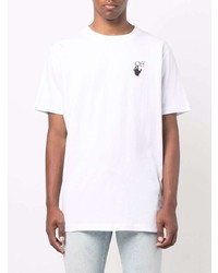 T-shirt à col rond blanc Off-White