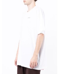 T-shirt à col rond blanc Off-White