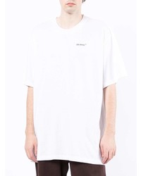 T-shirt à col rond blanc Off-White