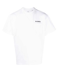 T-shirt à col rond blanc Aspesi