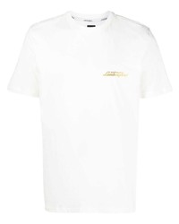 T-shirt à col rond blanc Automobili Lamborghini