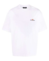 T-shirt à col rond blanc Balenciaga