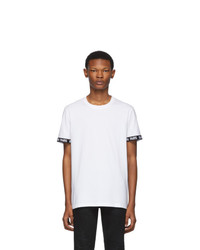 T-shirt à col rond blanc Balmain