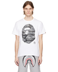 T-shirt à col rond blanc BAPE