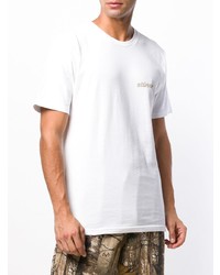 T-shirt à col rond blanc Stussy