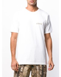 T-shirt à col rond blanc Stussy