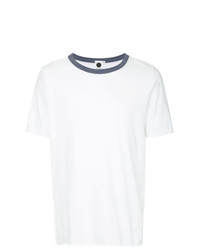 T-shirt à col rond blanc Bassike