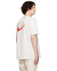 T-shirt à col rond blanc Nike