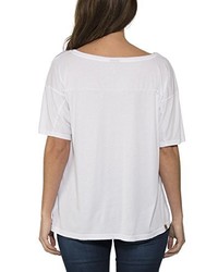 T-shirt à col rond blanc Bench