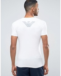 T-shirt à col rond blanc Emporio Armani