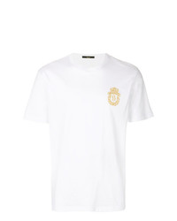 T-shirt à col rond blanc Billionaire