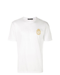 T-shirt à col rond blanc Billionaire