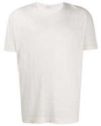 T-shirt à col rond blanc Boglioli