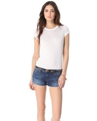 T-shirt à col rond blanc Bop Basics
