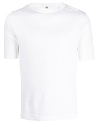T-shirt à col rond blanc Borrelli