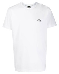 T-shirt à col rond blanc BOSS