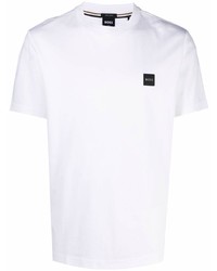 T-shirt à col rond blanc BOSS