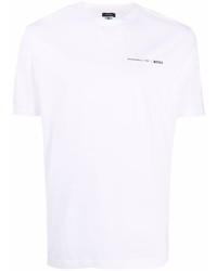 T-shirt à col rond blanc BOSS