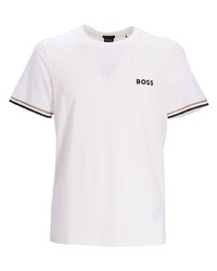 T-shirt à col rond blanc BOSS