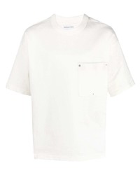 T-shirt à col rond blanc Bottega Veneta