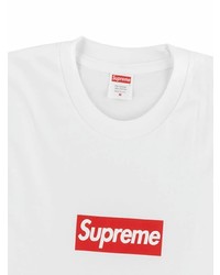 T-shirt à col rond blanc Supreme