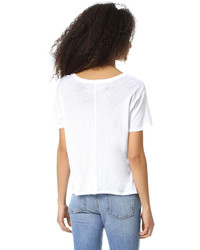 T-shirt à col rond blanc Enza Costa