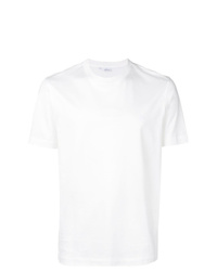 T-shirt à col rond blanc Brioni