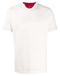 T-shirt à col rond blanc Brunello Cucinelli