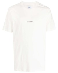 T-shirt à col rond blanc C.P. Company