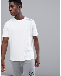 T-shirt à col rond blanc Calvin Klein Performance