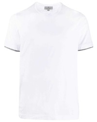 T-shirt à col rond blanc Canali