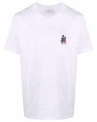 T-shirt à col rond blanc Canali