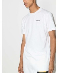 T-shirt à col rond blanc Off-White