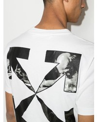 T-shirt à col rond blanc Off-White