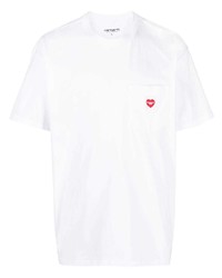 T-shirt à col rond blanc Carhartt WIP